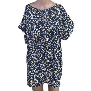 BEAUTIFUL WOMEN Chicsoul FLORAL MULTICOLORED Printed Blouse Size 1X‎